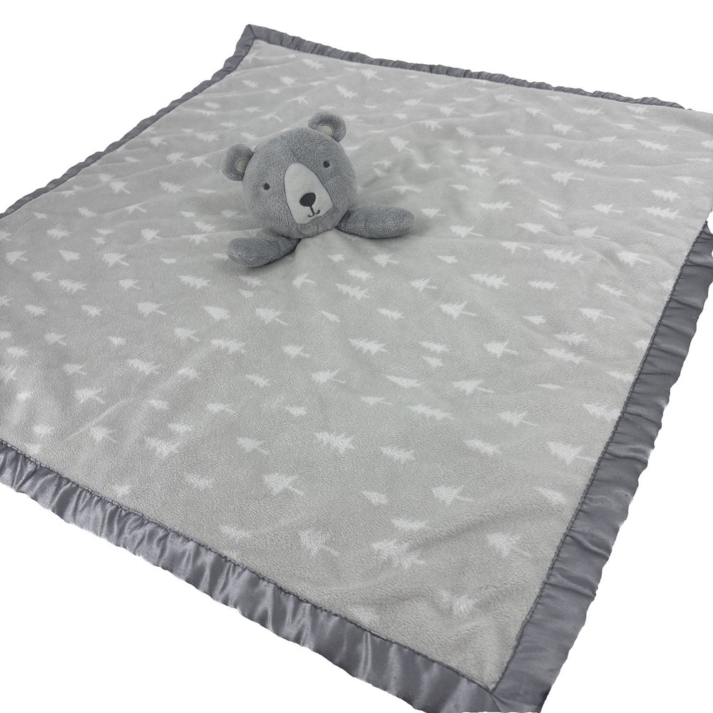 Cloud Island Gray Bear Lovey Security Blanket Trees XL Oversized Target
